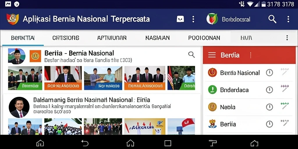 Tampilan antarmuka aplikasi Berita Nasional 3178 yang menarik dan informatif.