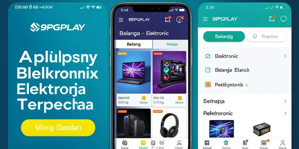 Tampilan antarmuka aplikasi 95PGPLAY untuk belanja elektronik.