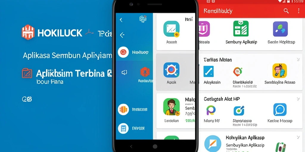 Antarmuka HOKILUCK yang intuitif untuk menyembunyikan aplikasi.