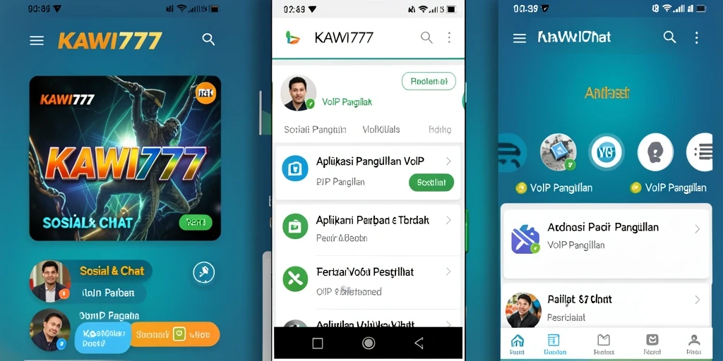 Antarmuka KAWI777 yang intuitif untuk panggilan VoIP.