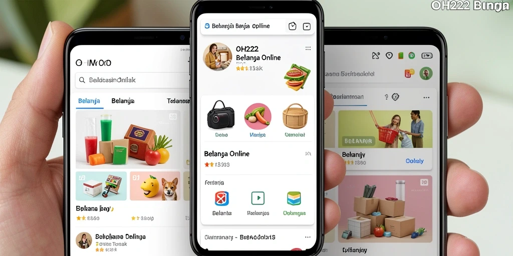 Antarmuka pengguna yang menarik dan fungsionalitas aplikasi Belanja Online.