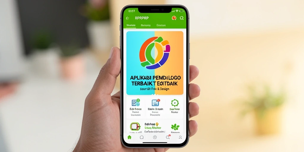 Antarmuka RPRPRP yang sederhana dan intuitif untuk pembuatan logo.