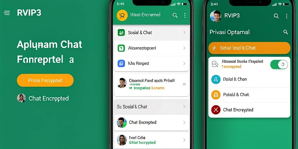 Tampilan antarmuka RVIP3 yang modern dan mudah digunakan untuk chatting.