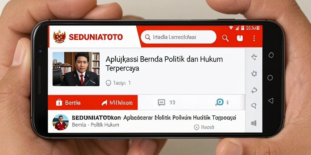 Antarmuka SEDUNIATOTO yang menarik untuk berita Politik Hukum.