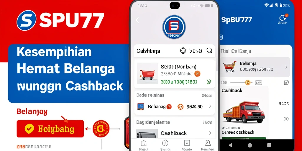Tampilan antarmuka SPBU77 yang intuitif dan menarik untuk Cashback.