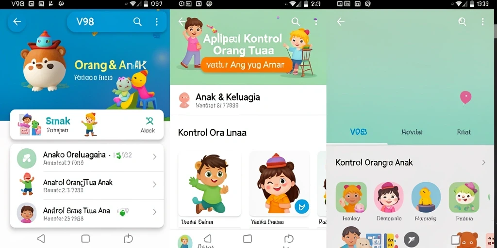 Antarmuka utama V98 yang intuitif dan informatif.