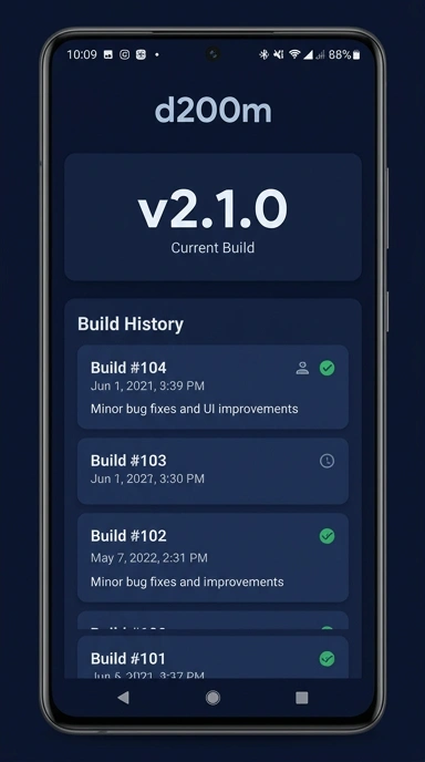Riwayat Versi d200m untuk Pengguna Android